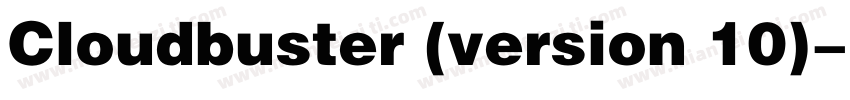 Cloudbuster (version 10)字体转换